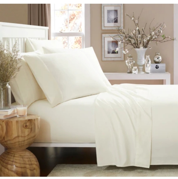 Spirit Linen Home Bedding Spirit Linen Home 6piece Hotel Sheet Set Ivory Poshmark